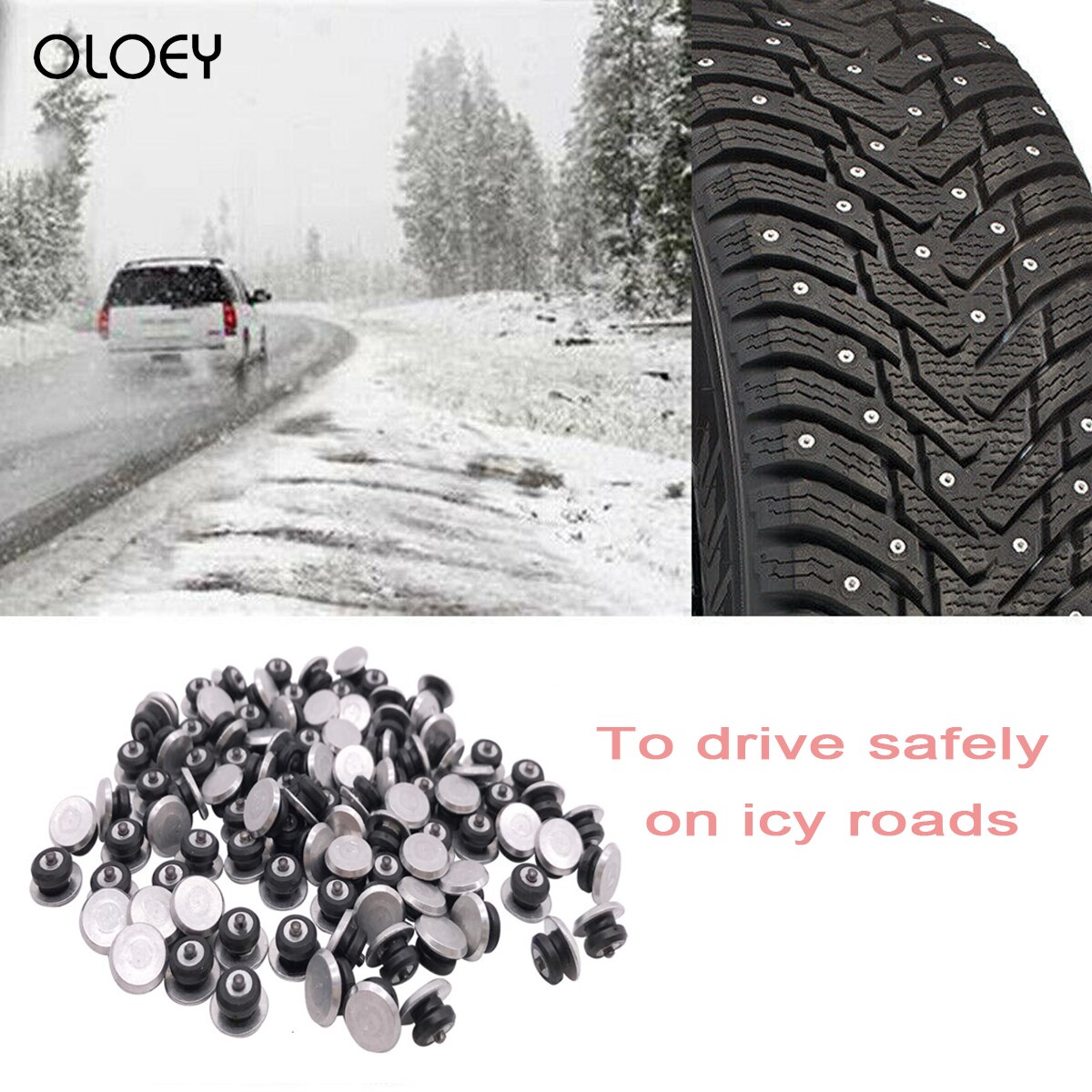 8mm Spikes For Tires Winter Wheel Lugs Tire Spikes Tire Skid Tool Snow Chains Spikes Winter Wheel Lugs For Car SUV ATV