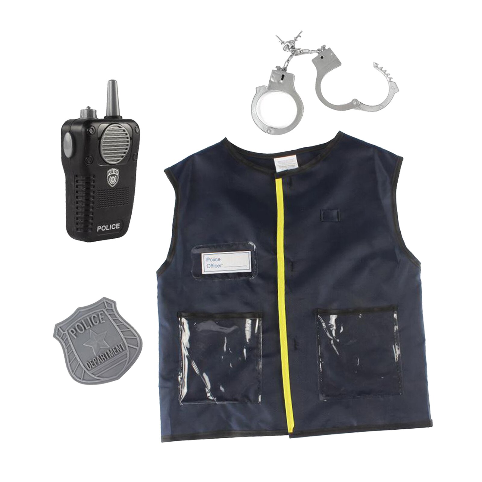4 -teiliges einstellen unisex-polizeiwesten-kostüm für kleinkinder mit zubehör