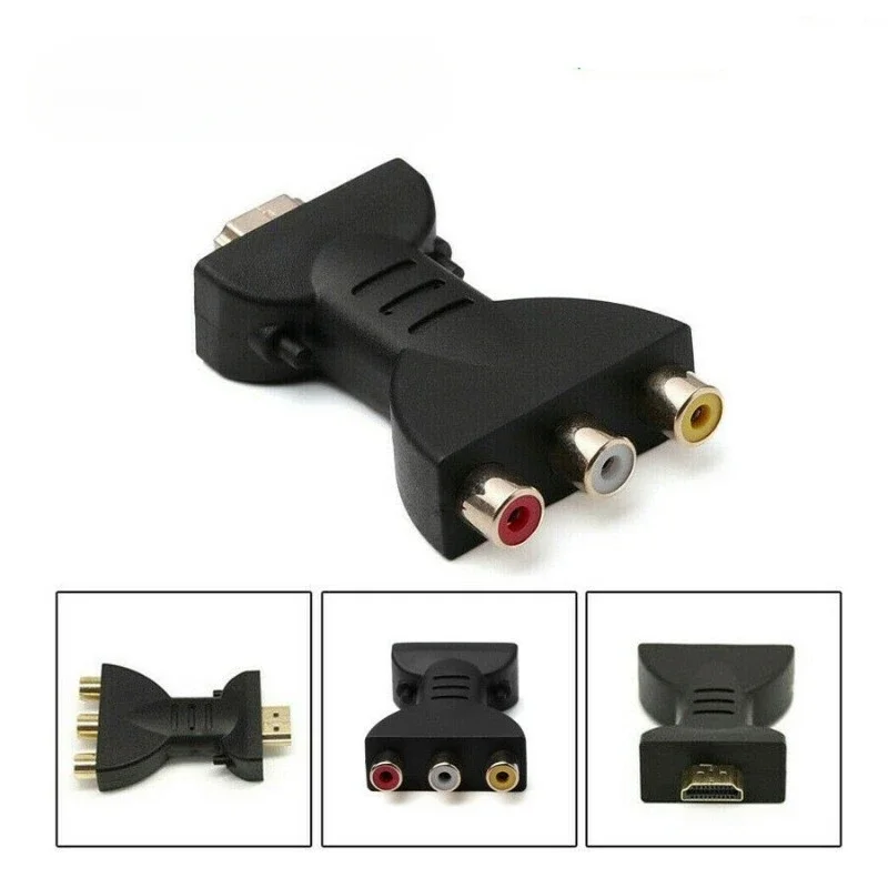 Câble adaptateur HD HDMI vers AV, tête de Lotus 3RCA, convertisseur rouge blanc jaune/rouge vert bleu vers Audio vidéo