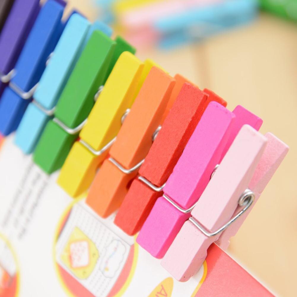 Colorful Natural Wooden Clothes Pegs Clothes Clips Wood Clamp DIY Photo Paper Peg Clothespin Craft 25mm/35mm/45mm