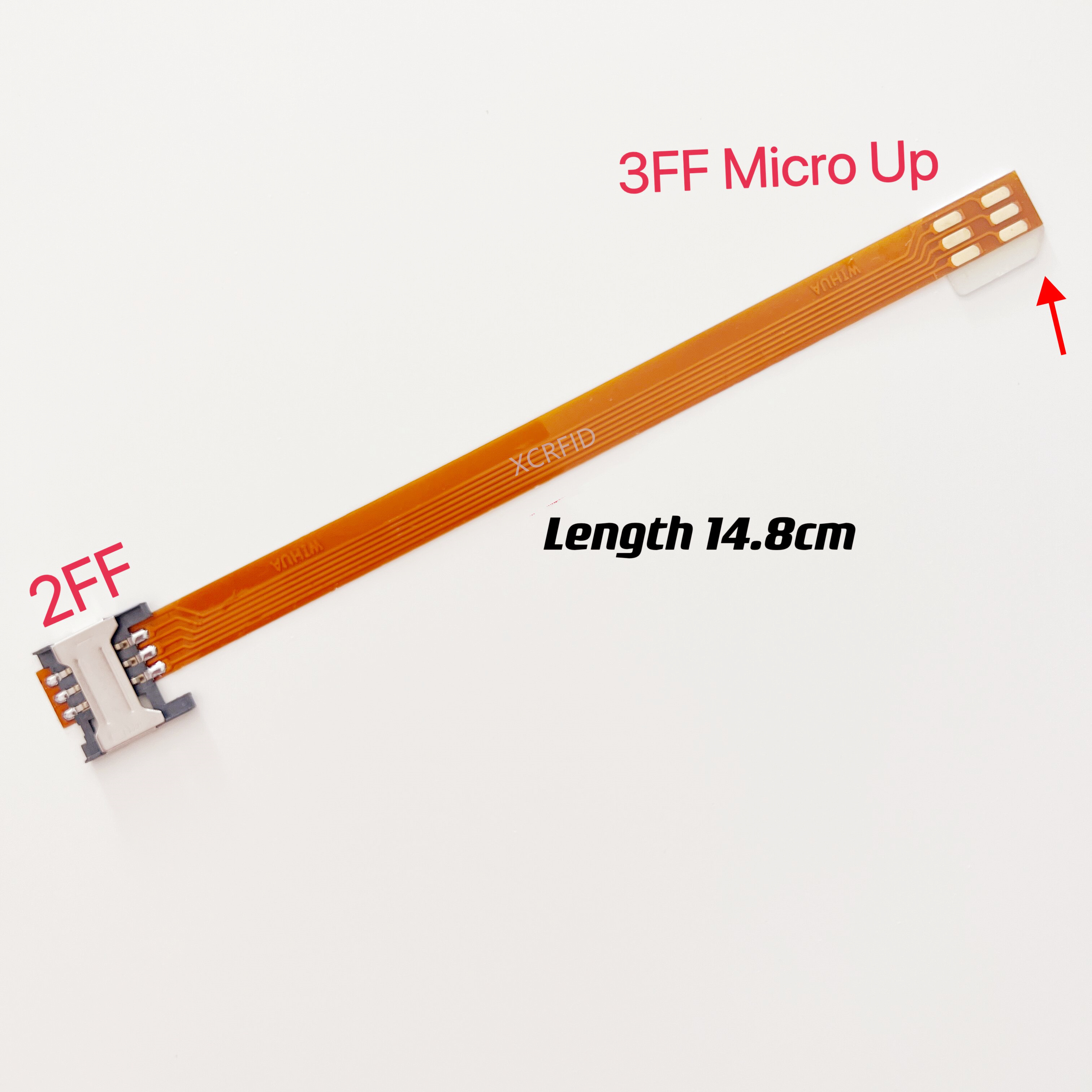 Convertisseur d'extension de carte SIM Standard 2FF vers carte 3FF Micro 2FF Standard 4FF Nano sim, adaptateur d'extension de câble souple fpc 148mm: Argent