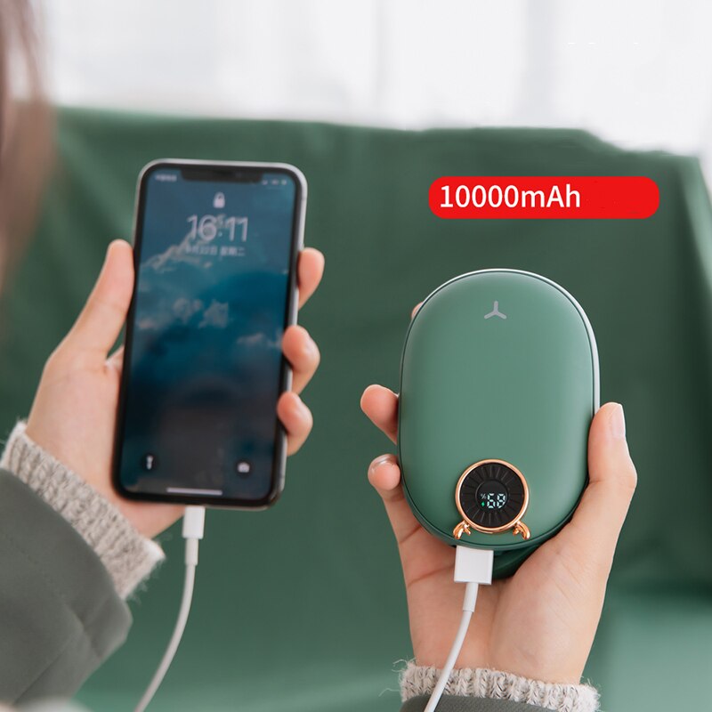 Handwarmer powerbank 2 in 1 usb mini powerbank winter handwarmer warmtekussen usb oplaadbare verwarming met digitaal display