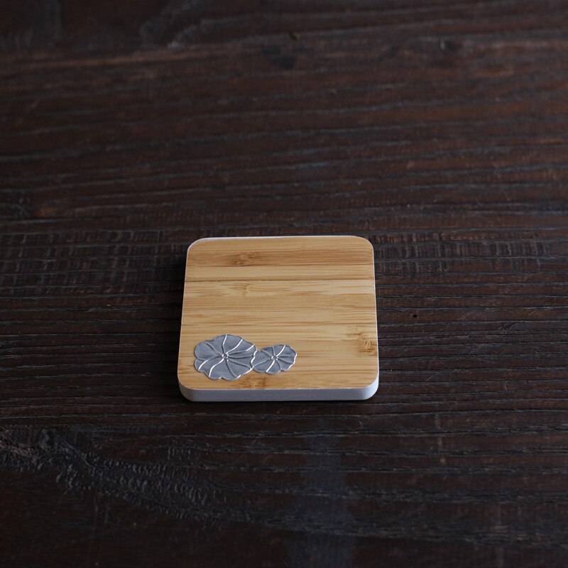 Hand painted dry brewed bamboo tea tray simple small tea tray tea table tea set accessories office and household tea tray: plum