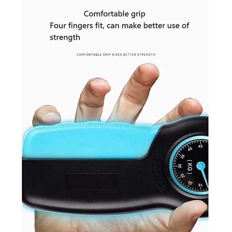 Portable Hand Grip Dynamometer, Digital Hand Grip Strength Meter Strengthener Exercise Measurement Wrist Strengthener