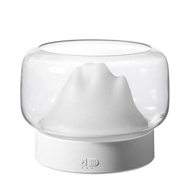 Aroma Diffuser 400ML Mountain View Essential Oil Aromatherapy Difusor with Warm and Color LED Lamp Humidificador: Dark Gray