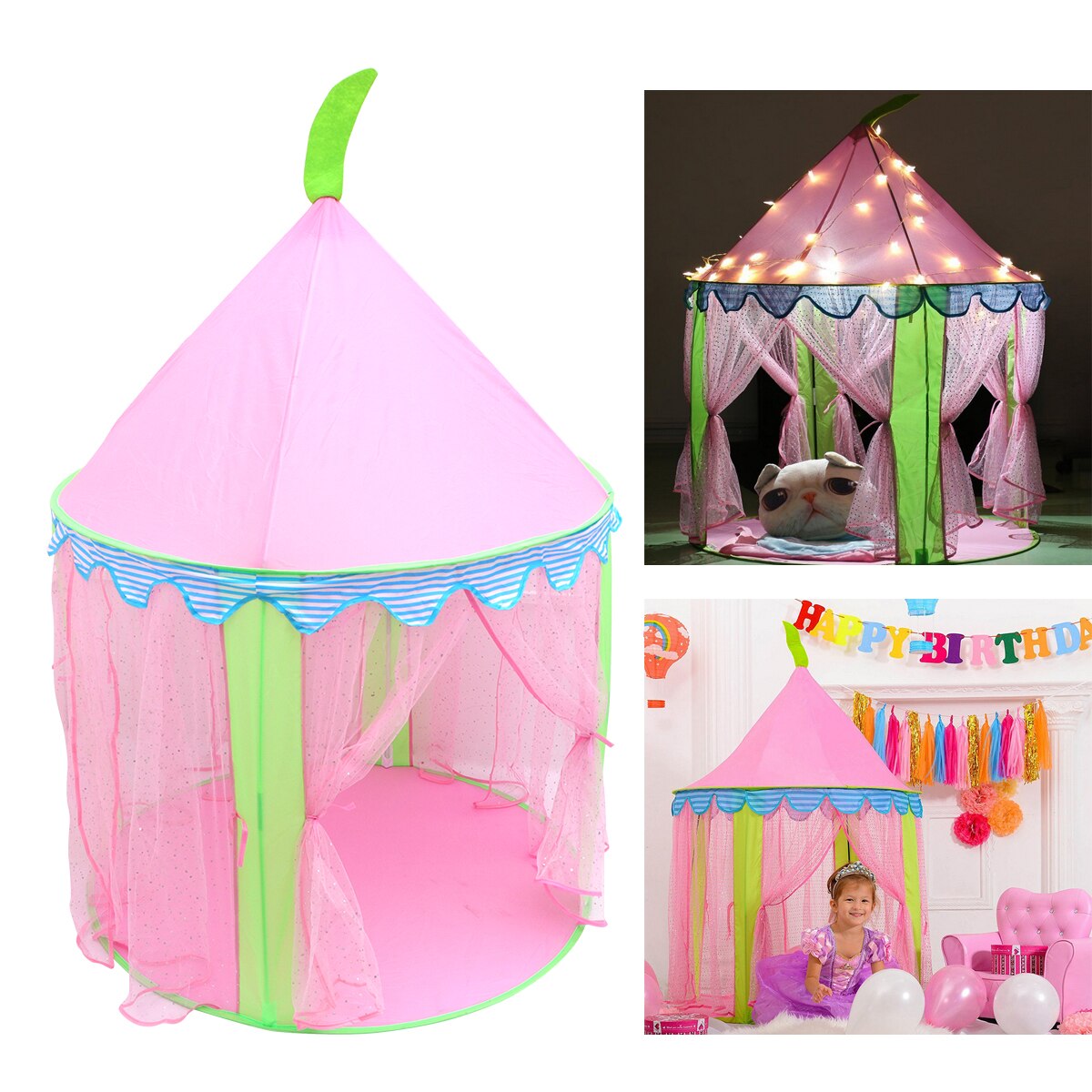 1 Pc Kids Tent Duurzaam Handig Fairy Lichtgewicht Kasteel Tent Voor Thuis Plezier