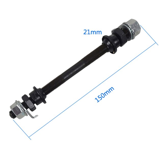 Eje de rueda delantera y trasera para bicicleta de montaña, piezas de repuesto de palanca de cambio de eje sólido, 150mm, 180mm: Front Axle