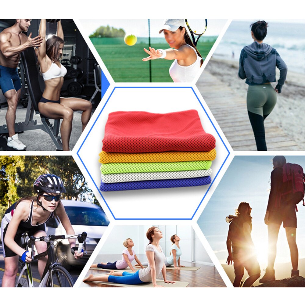 Hurtig tør kølehåndklæde udendørs sportshåndklæde til udendørs camping vandreture gym fitness træning rejse øjeblikkelig lindring