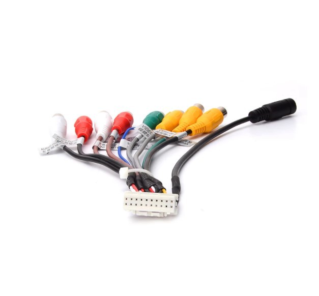 2 din Car Radio Stereo RCA Cable Auto-radio Adapter Microphone USB cable Output AUX Rear view input Converter GPS-Antenna: Blue