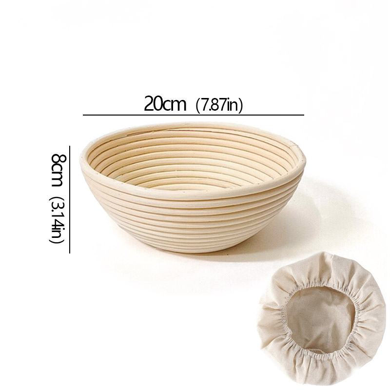 Cesta de fermentación de pan de fermentación europea, resistente al ratán Natural, suministros para hornear de masa fermentada DIY, cesta de mimbre para el hogar: Azul cielo