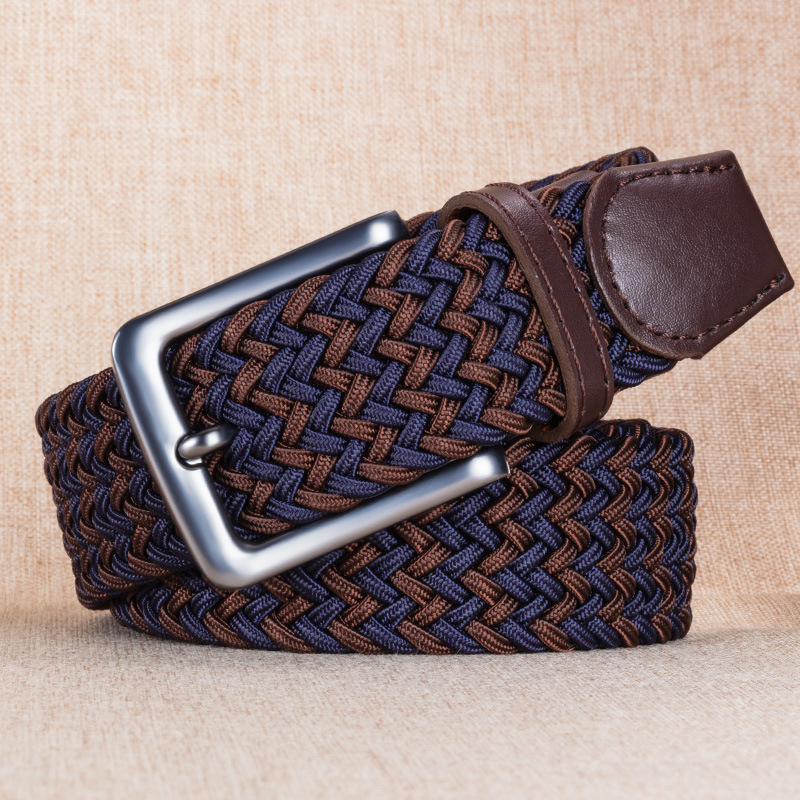 Neue Männer Gürtel hochwertige Patchwork Farbe Leinwand Herren Gürtel unperforierte Legierung Nadel schnalle Männer Nylon Gürtel Sport Jeans Bels: verrotten / 115 CM