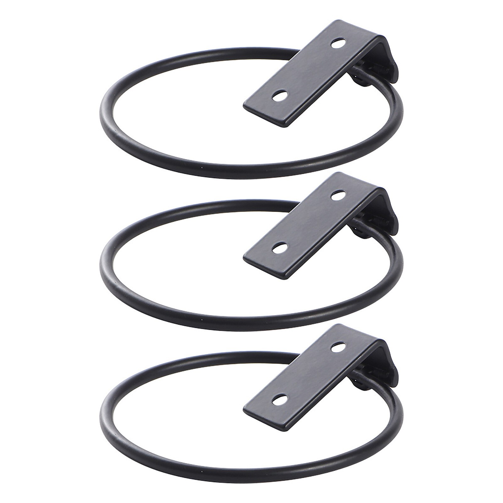3 Pack 4 Inch Plant Houder Ring Bloempot Houder Ring Wandmontage Muur Planter Haak Voor Kruid Plant Inklapbare zwart: Default Title