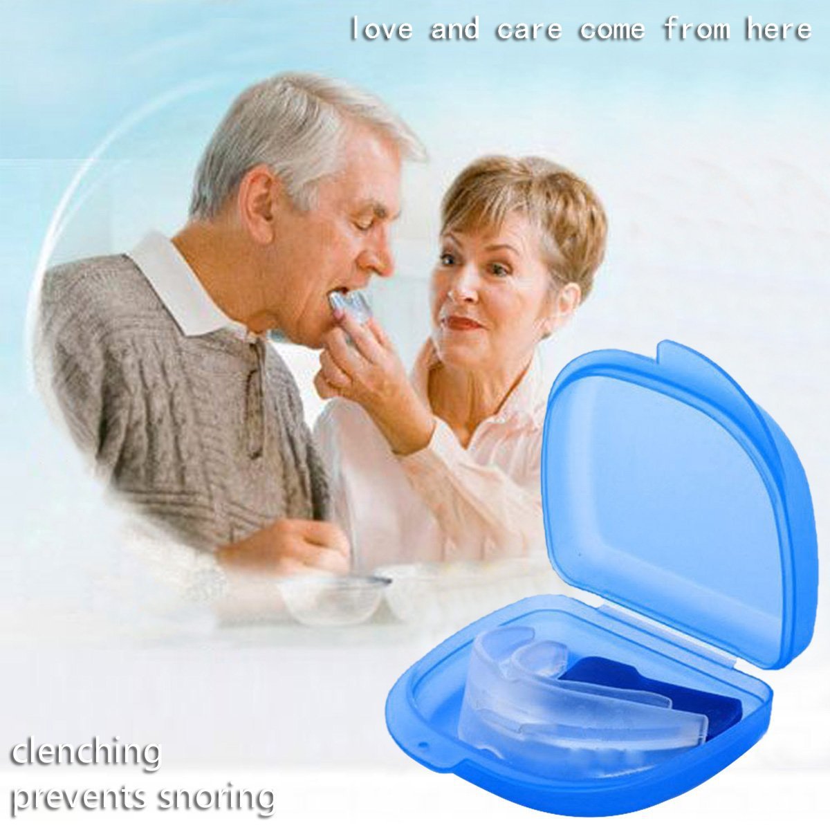 Juego de protectores bucales para dormir, 3 par/set, para dejar de moler los dientes, antironquidos, bruxismo, con caja, ayuda para dormir, elimina los ronquidos, cuidado de la salud