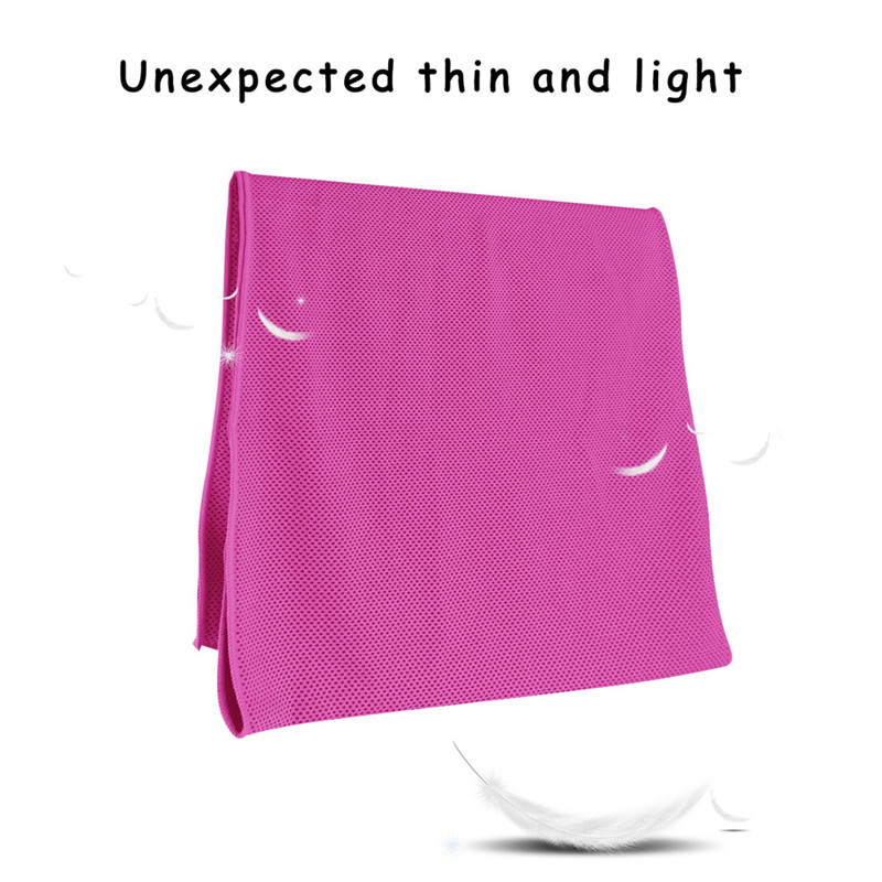 Women Cooling Towel Men Breathable Portable Gym Jogging Enduring Running Swimming Instant Chilly Cool Sports Ice Towel 100*30cm: rose red
