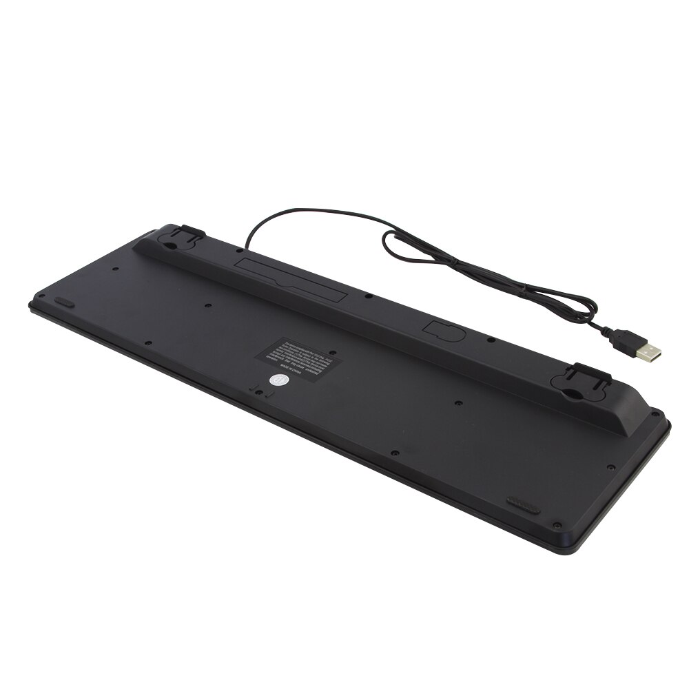 108Keys Russian Keyboard Silent Wired Ergonomic Keyboard Multimedia Shortcut Button Computer USB Mute RU+En Key board For PC