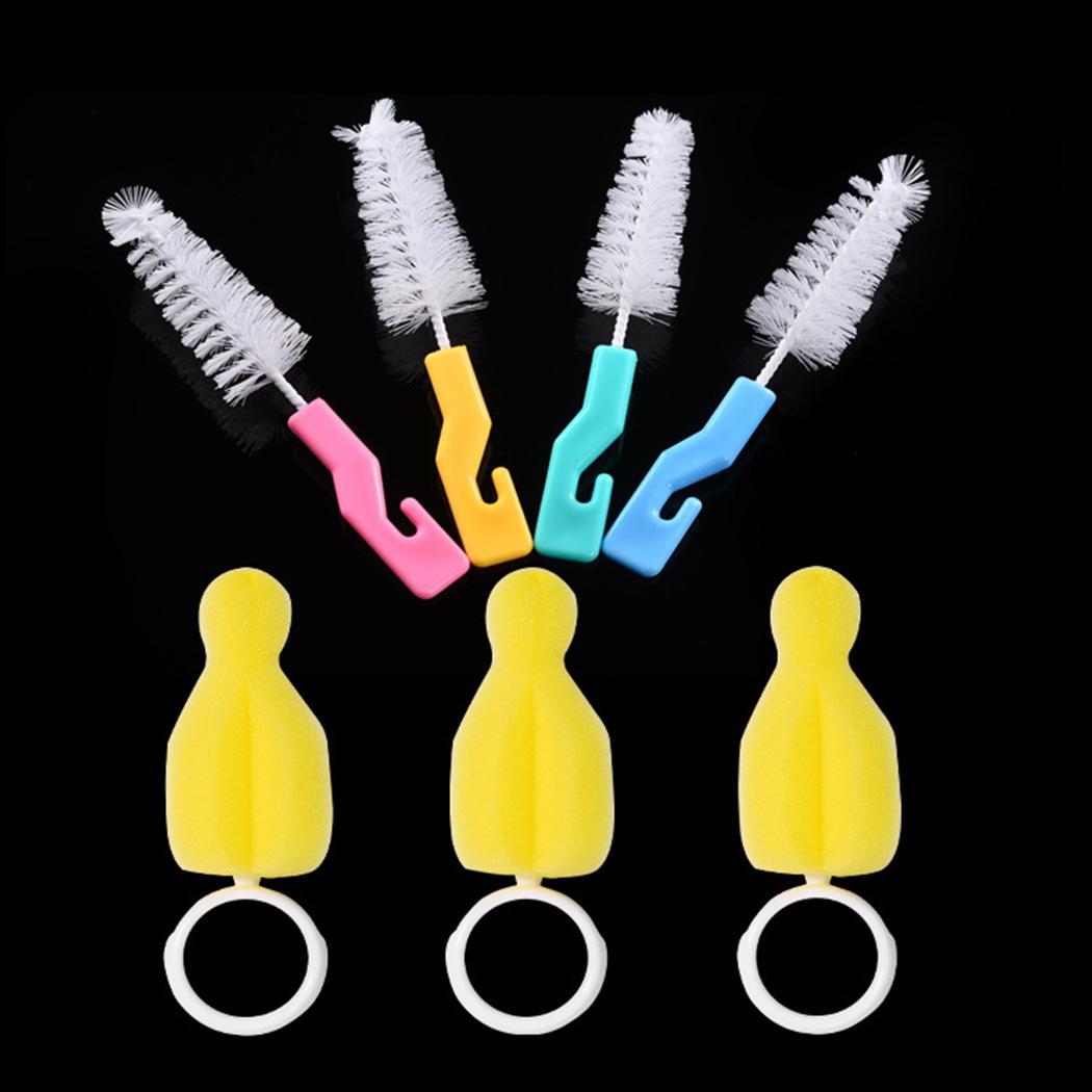 Baby Milk Bottle Nipple Nozzle Spout Tube Sponge Random Nylon Brush, Cleaning Brush