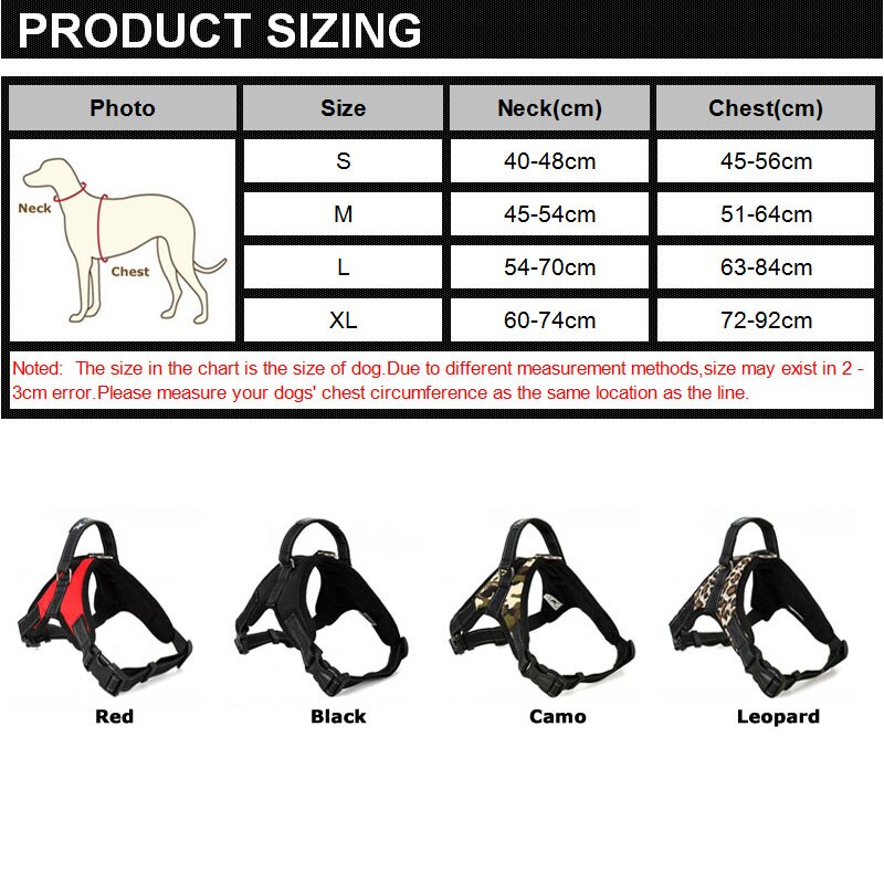 Service dog Vest for walking harness dog collar leash padded pet harness Vest dog clothes for Winter Leopard