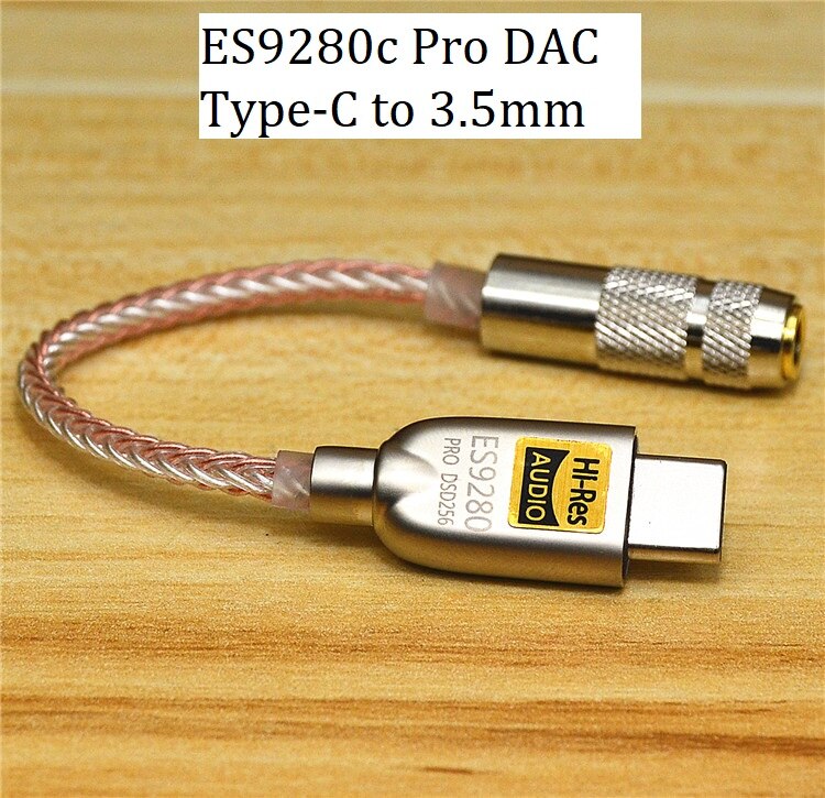 USB C DAC adaptateur casque Portable 32bit386kHz Hifi DSD600ohm amplificateur haute résistance-Type C à 3.5mm adaptateur Jack-ALC5686