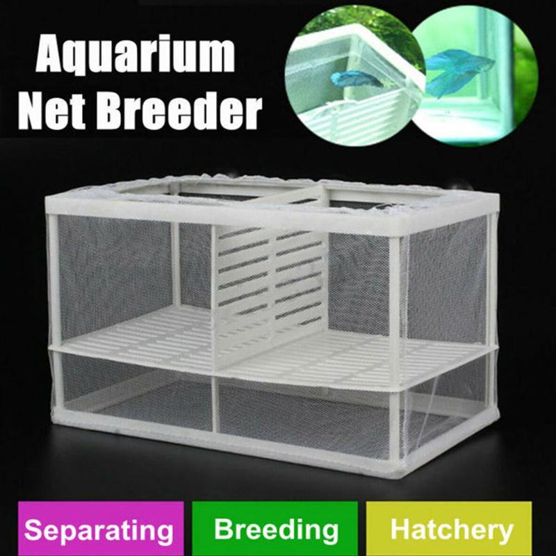 Aquarium Zucht Züchter Box Aquarium Inkubator Box Baby Fisch Isolation Net Brüterei Hängen Mesh Box Aquarium Zubehör