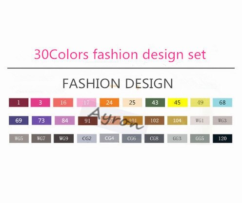 TOUCHFIVE – ensemble de marqueurs artistiques, 30 couleurs, à l'alcool à l'huile, à double tête, pour artistes, croquis, dessin d'animation, Manga: Clothing 30 colors