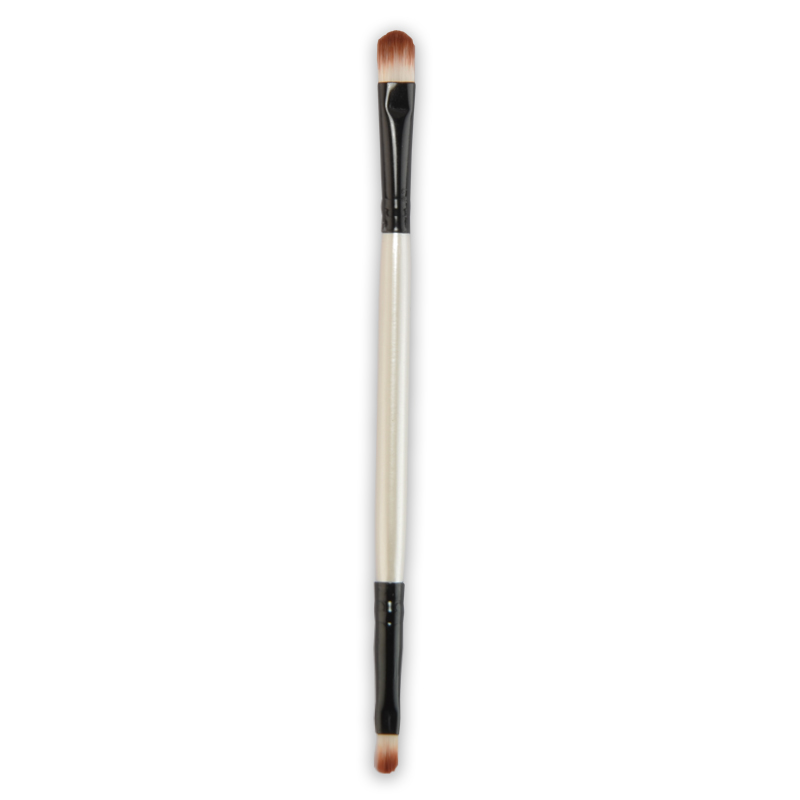 Brosse de maquillage en éponge à double tête, 1 pièce, pour fard à paupières, offre spéciale: Argent