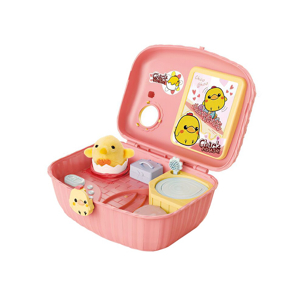 Kinderen Speelgoed Speelhuis Chick Speelgoed Kit Met Opbergdoos Fun Kip Raising Game Kinderen Interactieve Speelgoed Meisje Speelgoed Tool kit: Induction