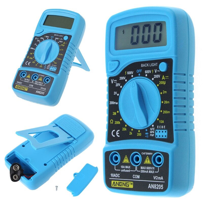 AN8205 Digitale LCD Multimeter Voltmeter Amperemeter AC/DC/OHM Volt Huidige Tester