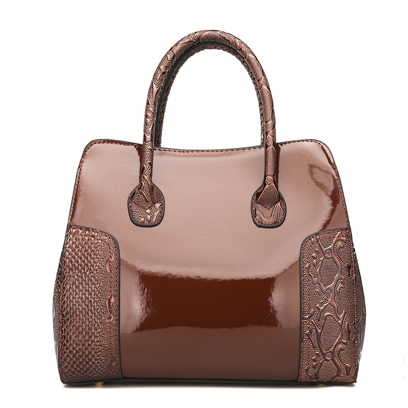 Luxe en cuir verni femmes sac à main 2 ensembles dames Composite sacs sacs de messager dames portefeuille sac à bandoulière