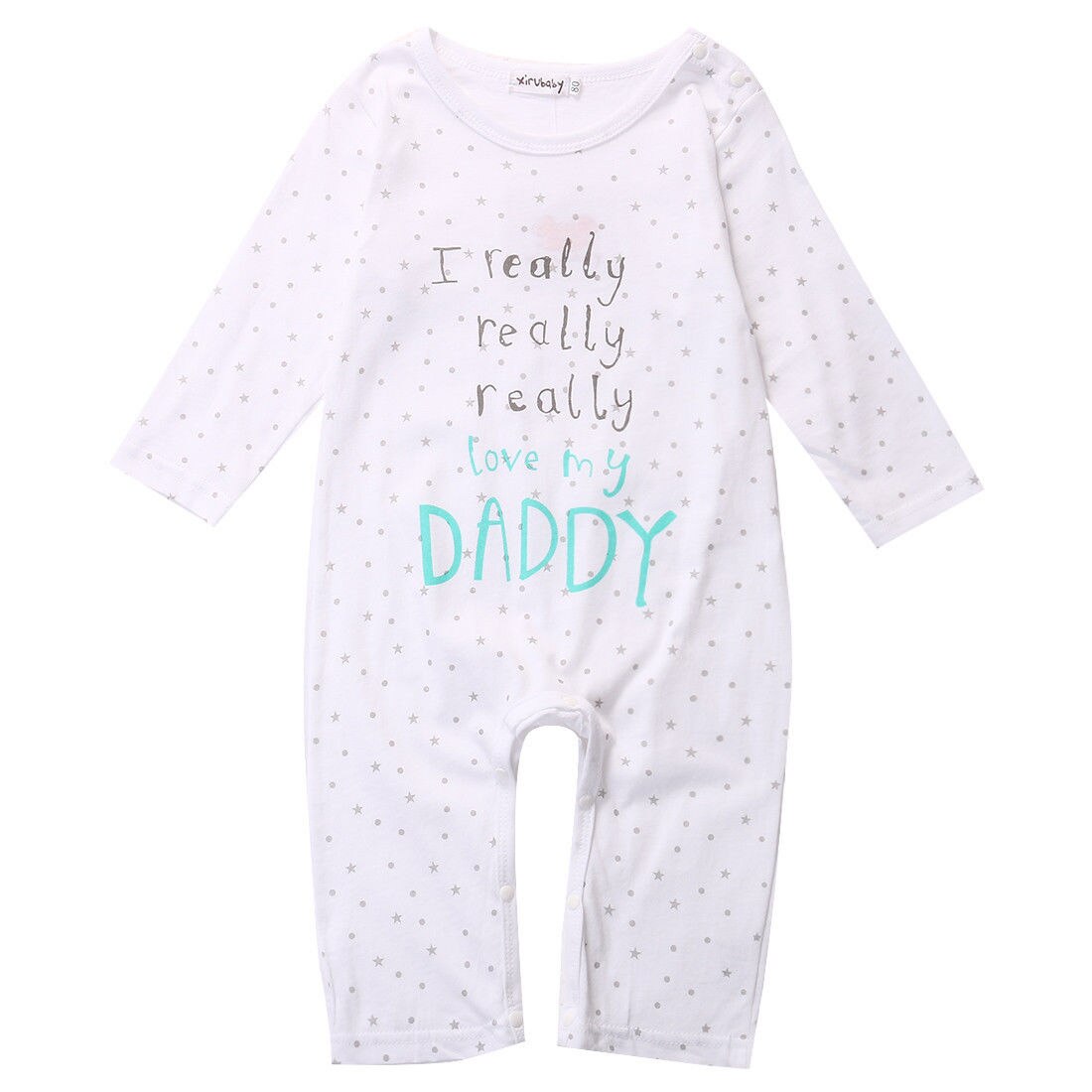 Ik Mama love Dad Baby Baby Peuter Baby Jongen Meisje Unisex Bodysuit Katoen Een stukken Junpsuit 0 ~ 24 M