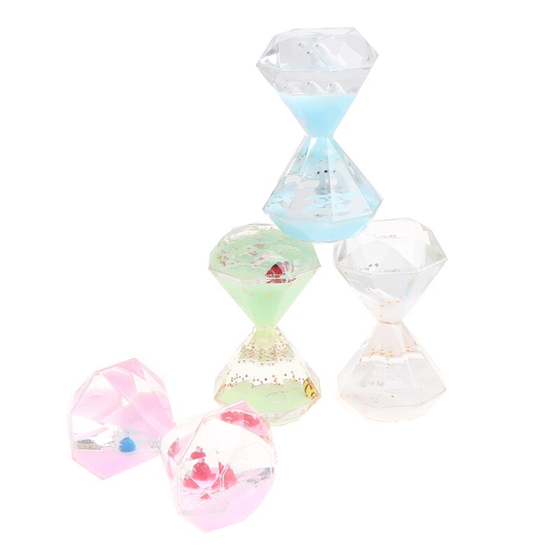 De Diamantes reloj de arena temporizador de descompresión fuga de aceite de cristal gota de aceite acrílico artesanía