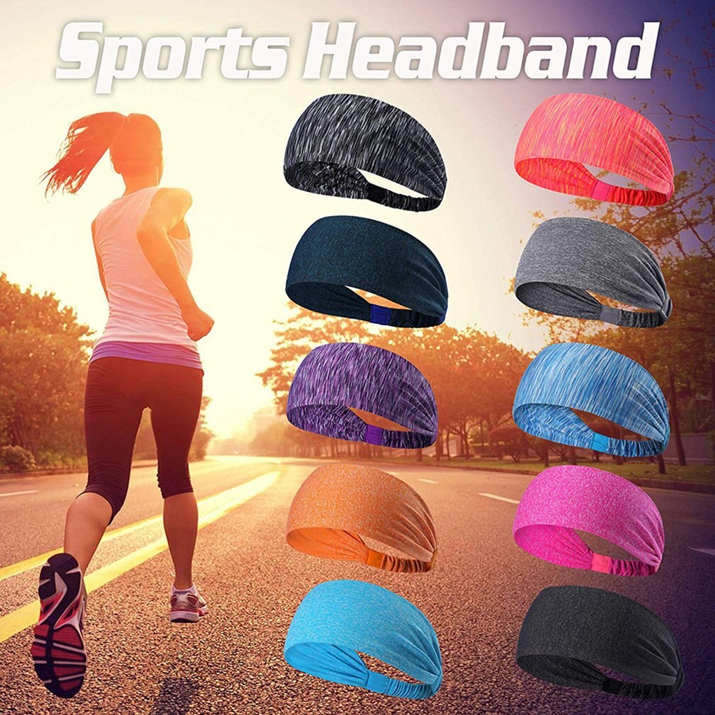 EIN Set Von 10 Sport Stirnband Für Laufsport Reise Fitness Elastische Wicking Nicht-Slip Leichte Multi-Stil kopftuch