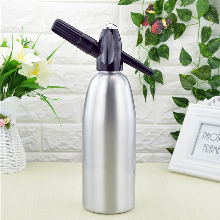 Manual 1L Soda Siphon CO2 Dispenser WATER Bubble Generator Cool Drink Cocktail Soda Machine Aluminum Bar DIY Soda Maker