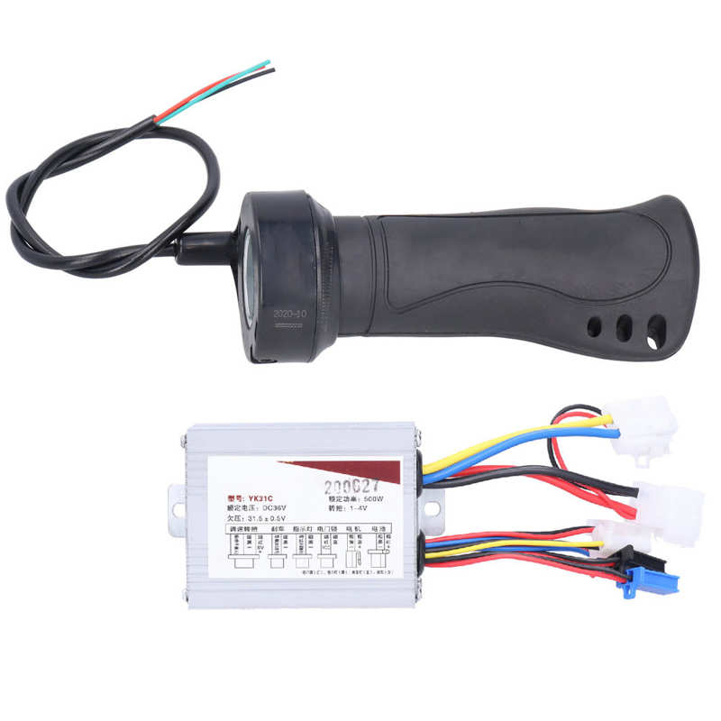 E-Bike 36V 500W Borstel Controller Met Gashendel Set Elektrische Fiets Scooter Driewielers Motor Speed Controller throttle Set