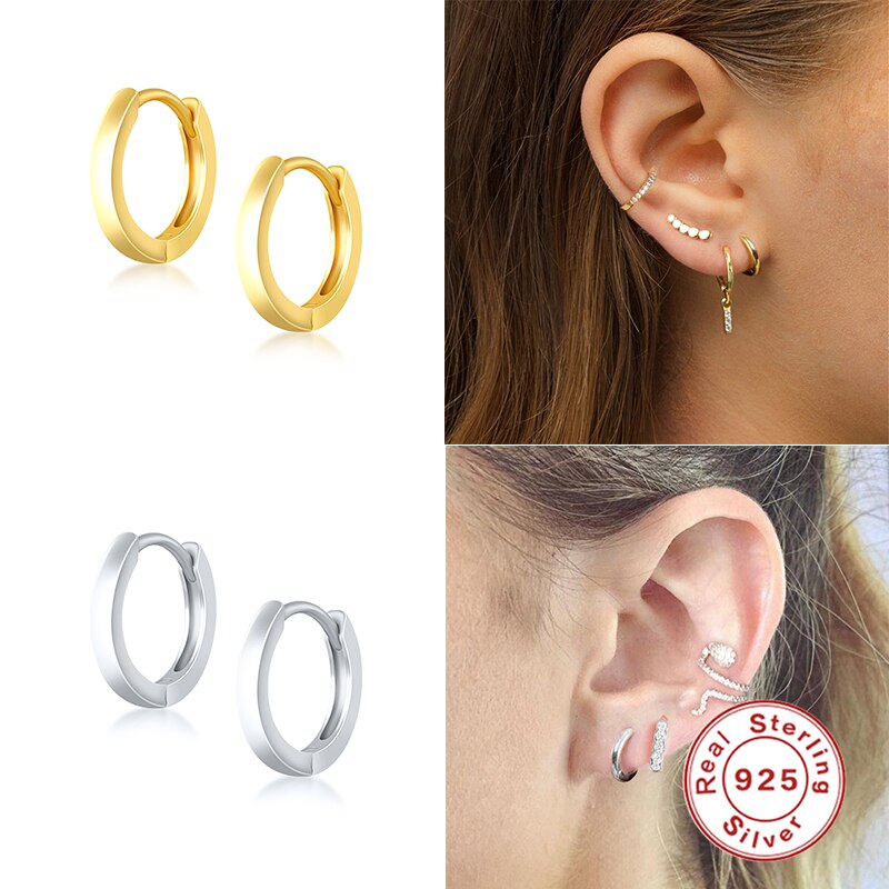 Inmaker 925 Sterling Zilveren Oorringen Ronde Oor Ringen Voor Vrouwen Lover Hart Bruid Oorbellen Huwelijkscadeau Fijne Sieraden