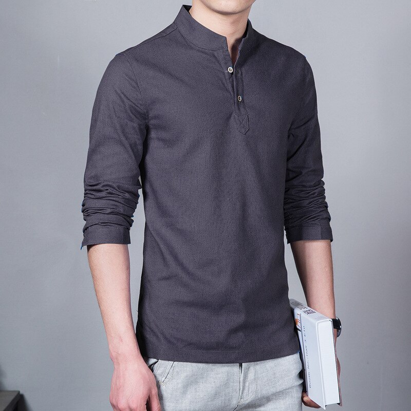 T-Shirt Männer Frühling Herbst Neue Lange Hülse O-ansatz T Hemd Männer Kleidung Patchwork Baumwolle T Tops