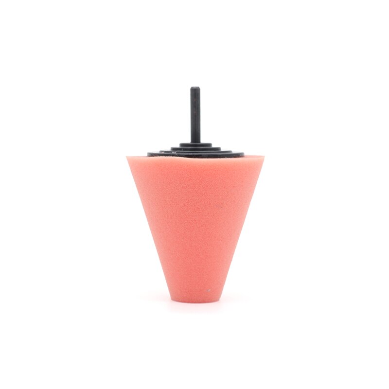 Almohadilla pulidora en forma de cono, almohadillas de pulido de 3 pulgadas para piezas irregulares, funciona con pulidor de cera, taladro eléctrico, esponja de pulido de coche: Naranja