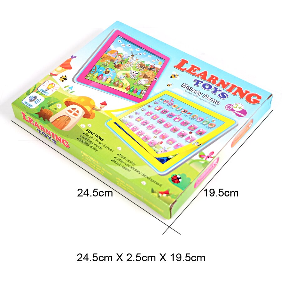 Learning Toys English Language Learning Machine Toy Pad Tablet 11 Function Letters Word Math and Music With Light Toy Computer