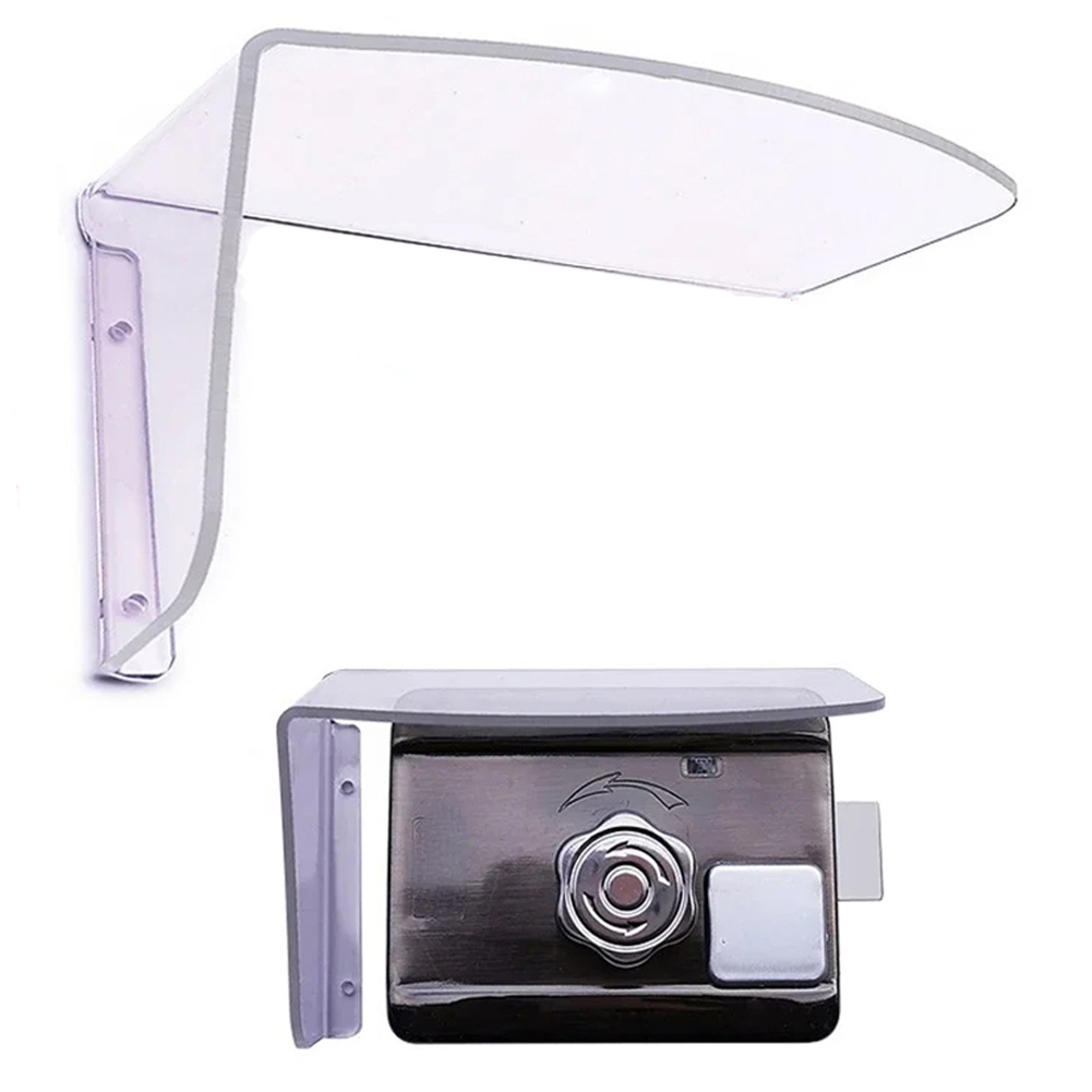 1pc Elektrisch slot Regenhoes Buiten Elektronisch Mechanisch Slot Beschermhoes Acryl Toegangscontroller Cover: Zilver