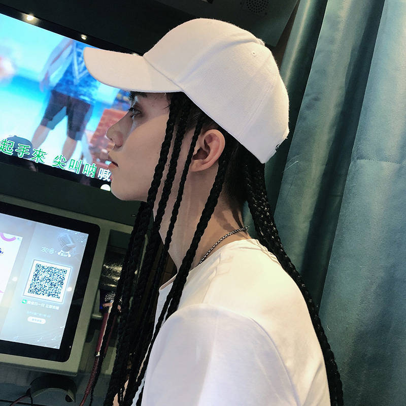 Hat with Dreadlocks Funny Hat with Wig Hairpiece for Girls Boys Fashionable Hats LL@17