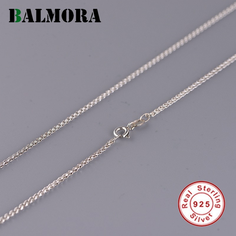 BALMORA-colliers avec chaînes en argent Sterling 925 pour femmes et hommes, bijoux pendentif, 1.8mm 16 à 24 pouces