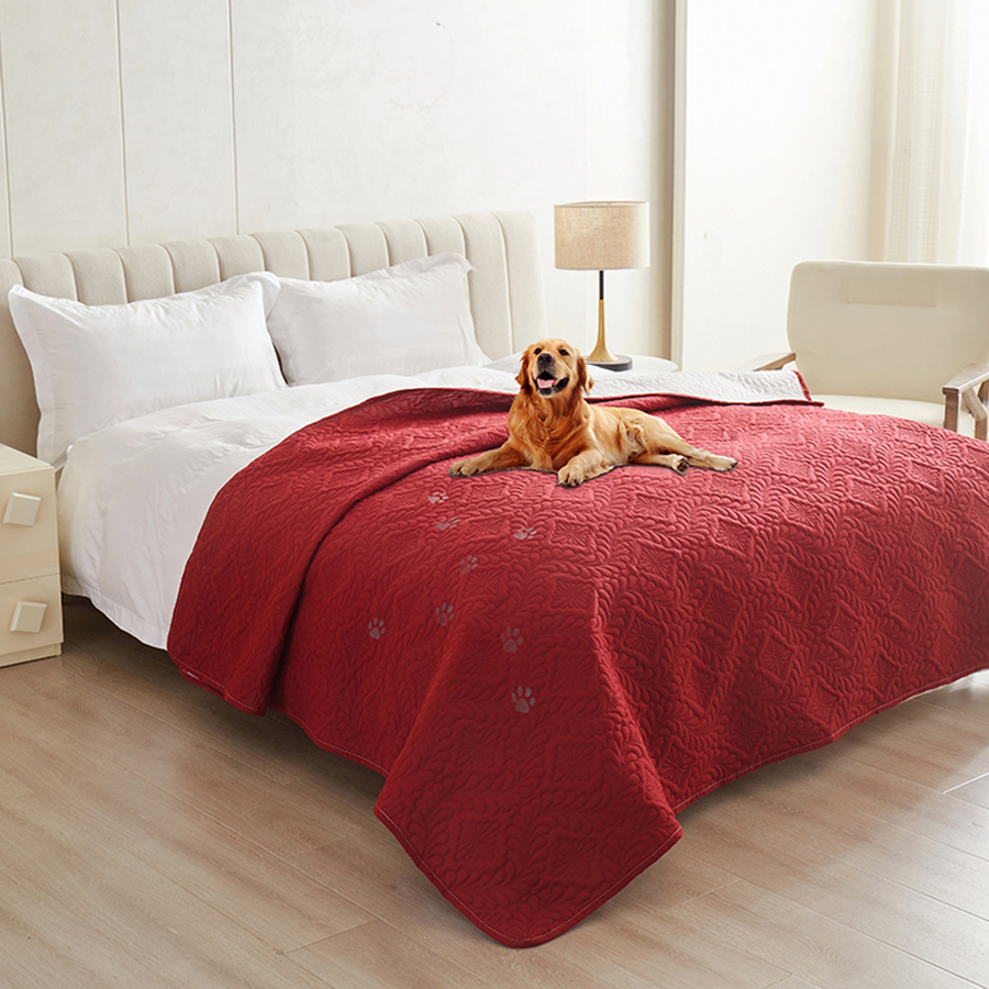 Colcha à prova de sujeira, capa impermeável para cama de cachorro, cobertor para móveis, protetor de cama, capa de sofá para cães e gatos, apoio antiderrapante: 150*200cm / BRANCO