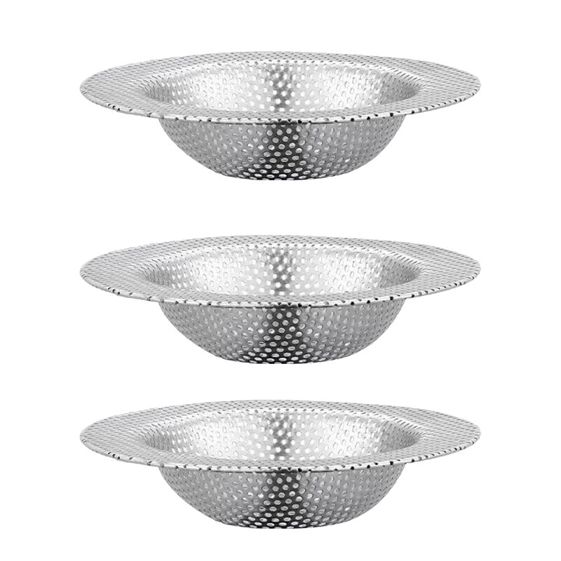 3 PCS Stainless Steel Sink Strainer Fine Mesh Kitchen Sink Strainer Fits Most Kitchen Sink Bathroom Bathtub Shower Drain