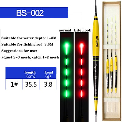 Smart Fishing Float Bite Alarm Fish Bite Aas Zwaartekracht Sensor LED Licht Kleurverandering Automatische Night Elektronische Veranderen Boei: YELLOW
