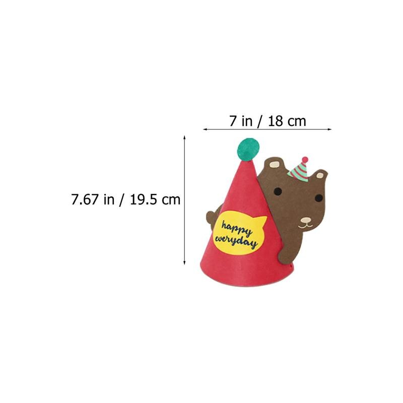 Gorros creativos de cumpleaños para niños, tocado con temática de animales DIY, estilo variado, 4 Uds.