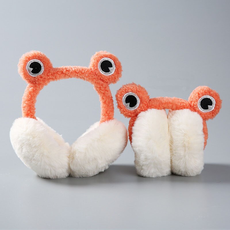 Winter Earmuffs Cute Frog Earmuffs for Women Warm Ear Muffs Ski Outdoor Headband Earphone Protect Christmas for Kid