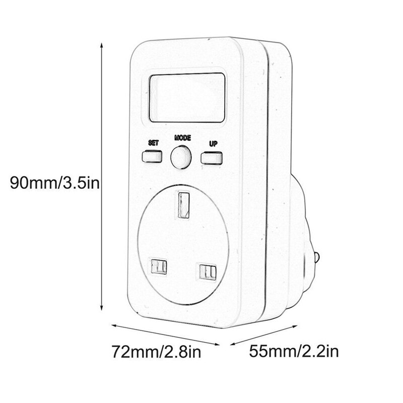Digital Power Meter Plug-In Socket Electric Wattmeter Energy Monitor