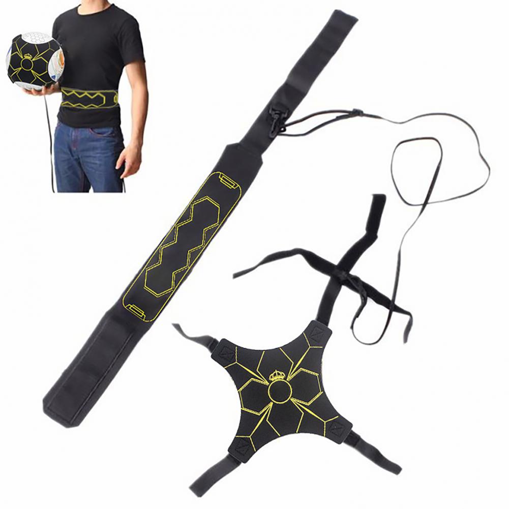 Football Strap Kick Ball Training Aid Adjustable Tool Elastic Hand-free Returner Soccer Trainer Control Skills Sports Supplies