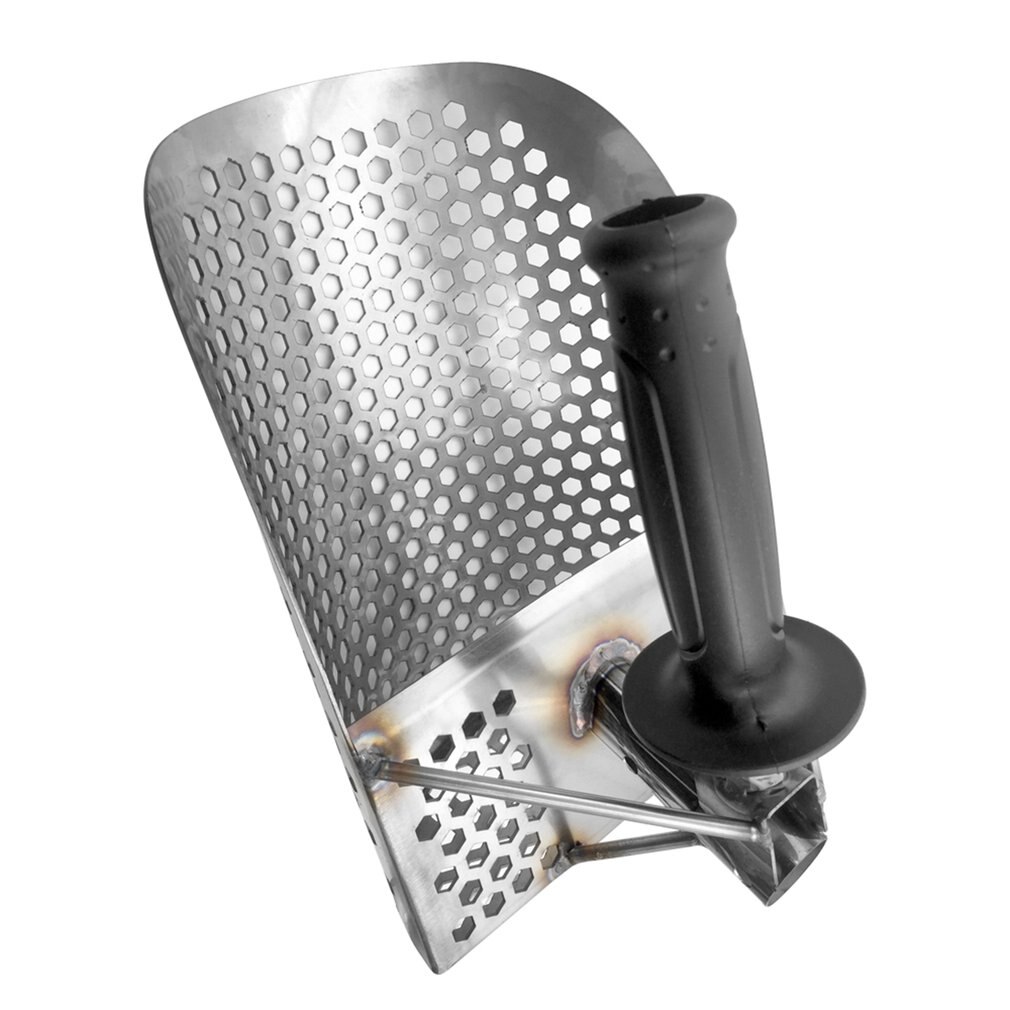 Beach Sand Scoop with Handle Metal Detecting Tool Stainless Steel Detector Water Metal Detecting Fast Sifting Metal Detector