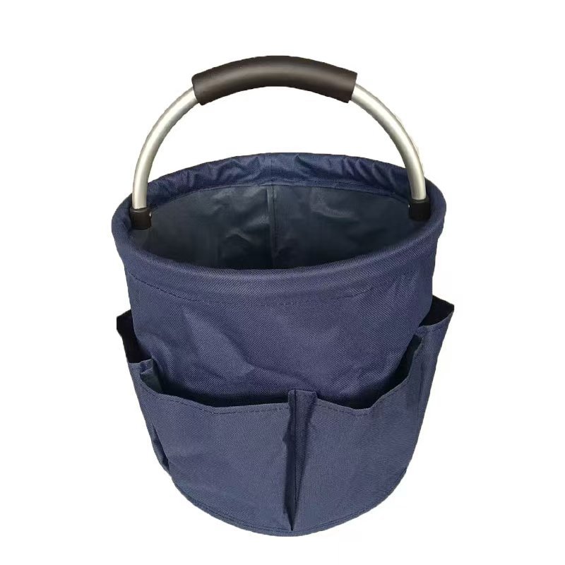 17l store opbevaringstasker, foldbar kurv, picnic-taske, udendørs rengøringskasse med håndtag, værktøjstaske, rengøringsartikler: Grøn