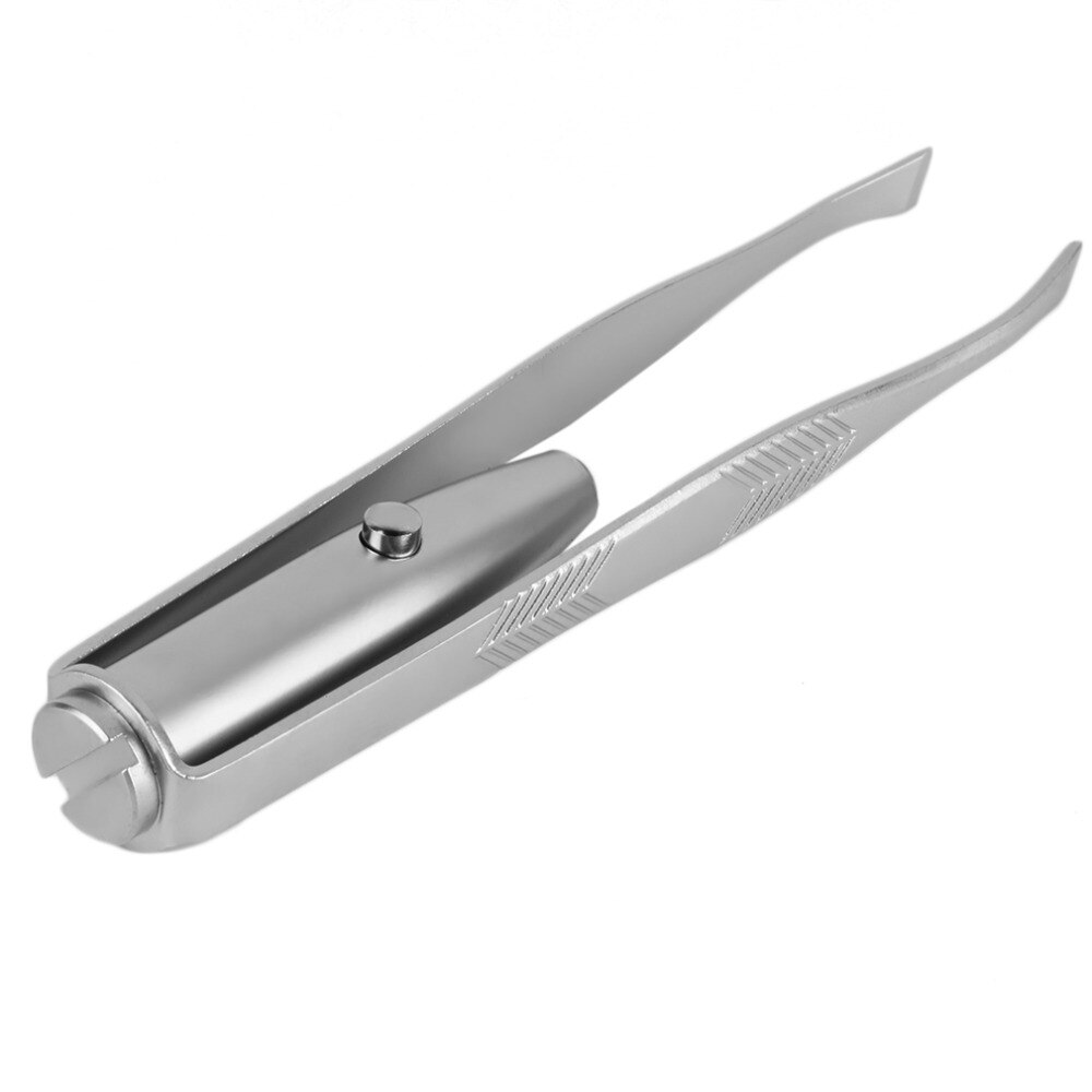 Utensilio de acero inoxidable con luz LED para quitar cejas, utensilio para eliminar el vello Facial, pinzas para cejas, herramientas cosméticas de maquillaje de